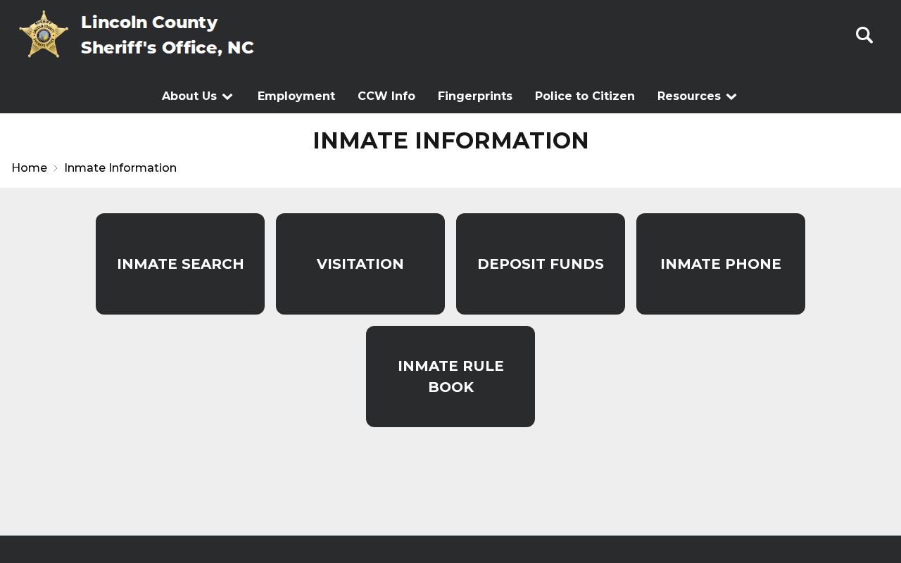 Lincoln County arrest and inmate information hub